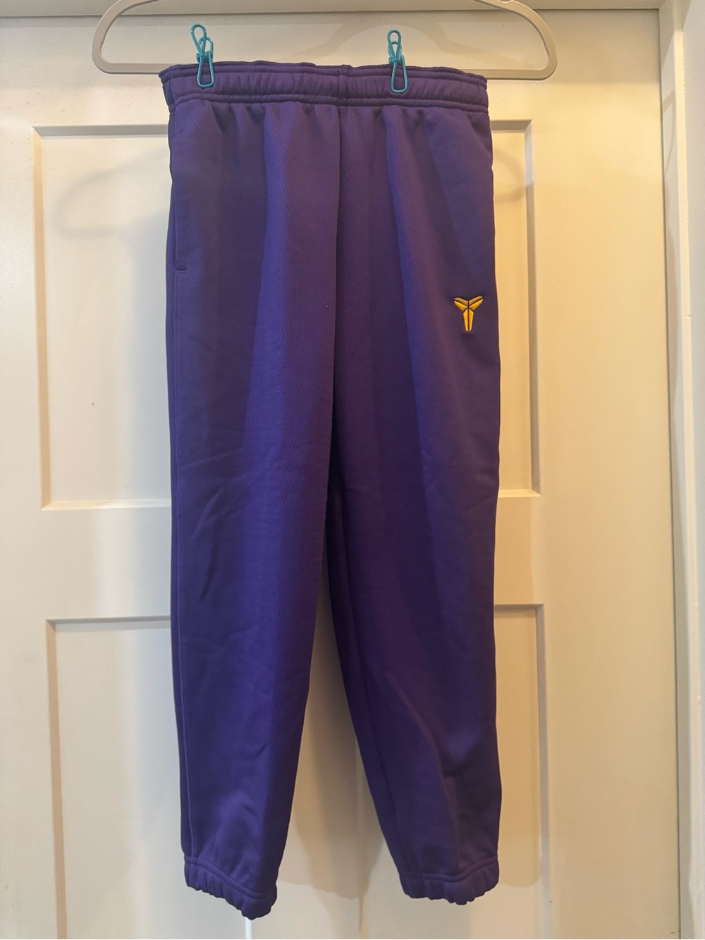 Kids Purple Nike Kobe Athletic Joggers with Gold Logo